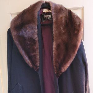 Fur Trim Cashmere Coat